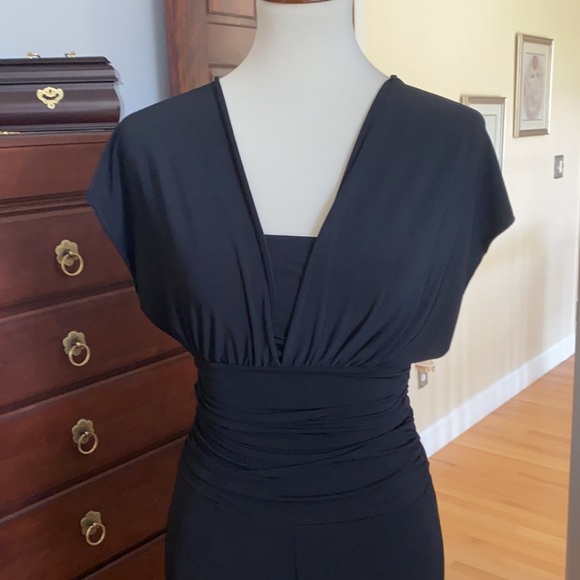 White House Black Market black jersey jumpsuit - Picture 3 of 5